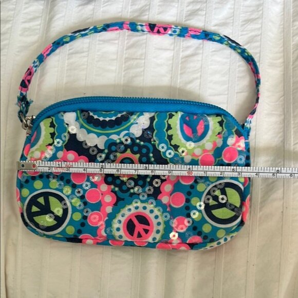 Justice Blue and Pink Clutch with Vibrant Pattern - Picture 10 of 11